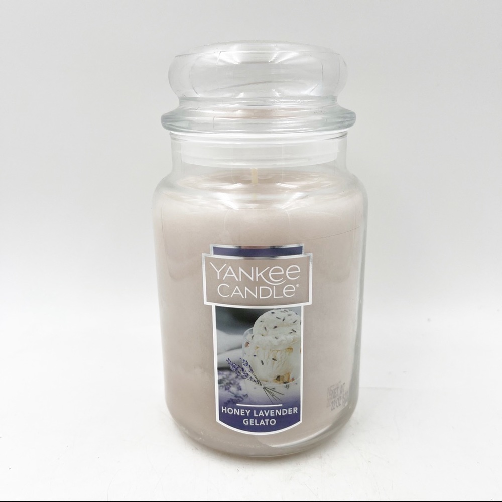 HTF Yankee Candle Honey Lavender Gelato Classic Large Jar 22oz New
